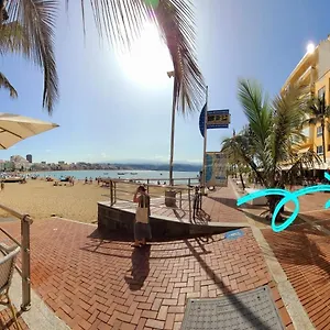 Casita Canaria Playa Beachfront Access & Lateral Ocean View With Terrace Las Palmas de Gran Canaria